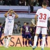 Benjamin Kololli et Rilind Nivokazi réagissent au 1-0 encaissé par le FC Sion face au FC Bâle